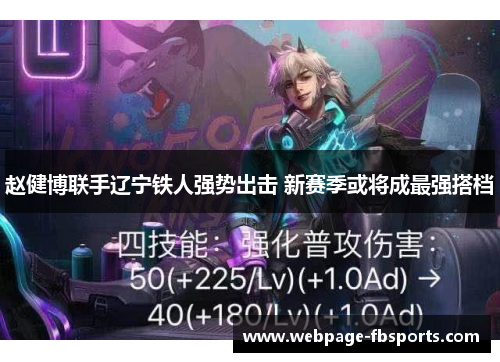 赵健博联手辽宁铁人强势出击 新赛季或将成最强搭档